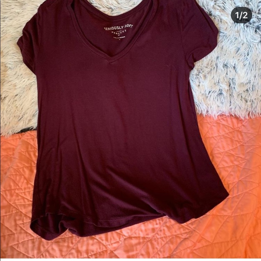 Maroon v-neck